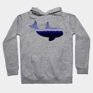 Killer Whale Silhouette w/ Arctic Scene Hoodie